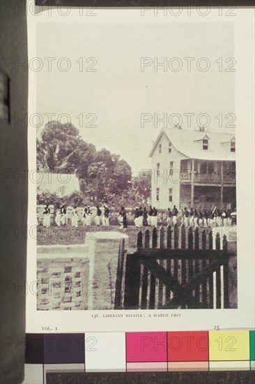 Liberian militia; a march past, 1906. Creator: Unknown.