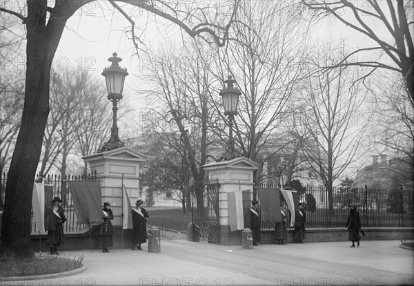 Woman Suffrage - Pickets, 1917. Creator: Harris & Ewing.