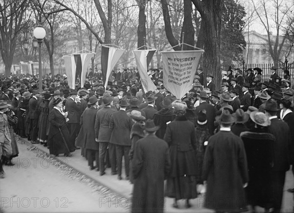 Woman Suffrage - Pickets, 1917. Creator: Harris & Ewing.