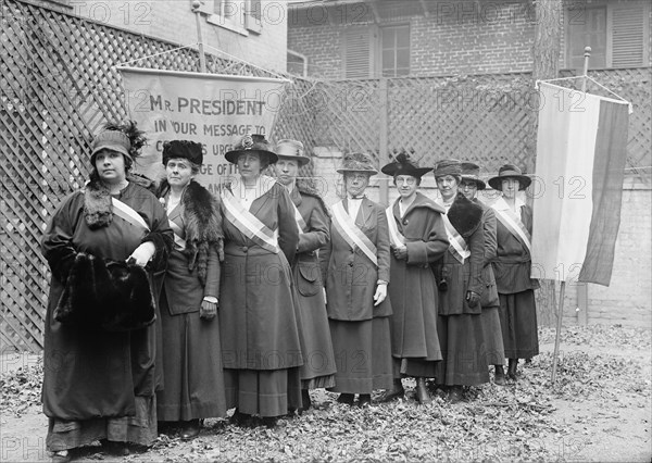 Woman Suffrage - Pickets, 1917. Creator: Harris & Ewing.