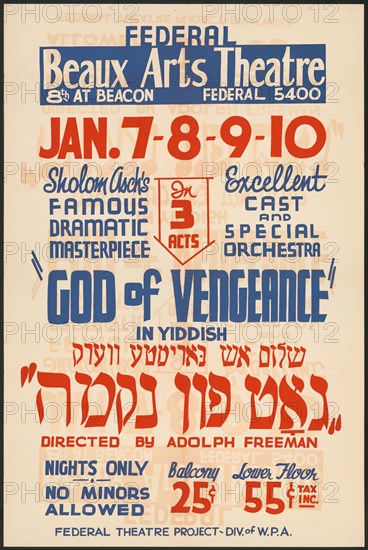 God of Vengeance, Los Angeles, [193-]. Creator: Unknown.