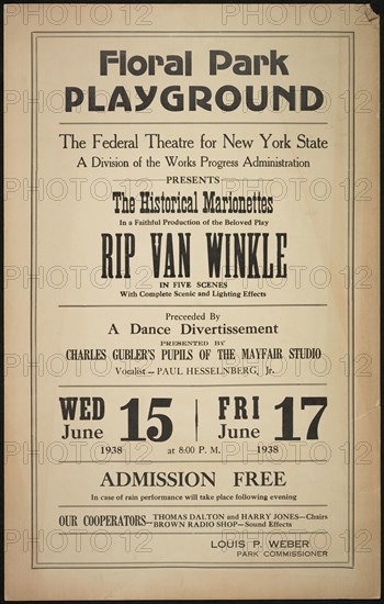 Rip Van Winkle, Floral Park, NY, 1938. Creator: Unknown.