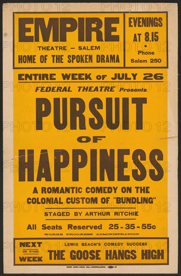 Pursuit of Happiness, Salem, MA, 1937. Creator: Unknown.