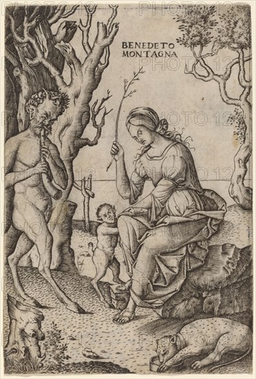 Satyr Family, c. 1512/1520. Creator: Benedetto Montagna.