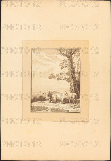 Cow Resting, published 1782. Creator: Regina Schönecker.