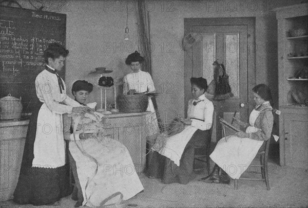 Basket-making, 1904. Creator: Frances Benjamin Johnston.