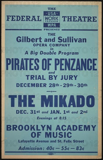 Pirates of Penzance, New York, [1930s]. Creator: Unknown.