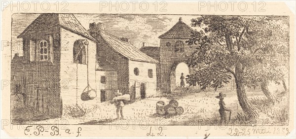 The Farmyard, 1859. Creator: Emmanuel Phélippes-Beaulieu.