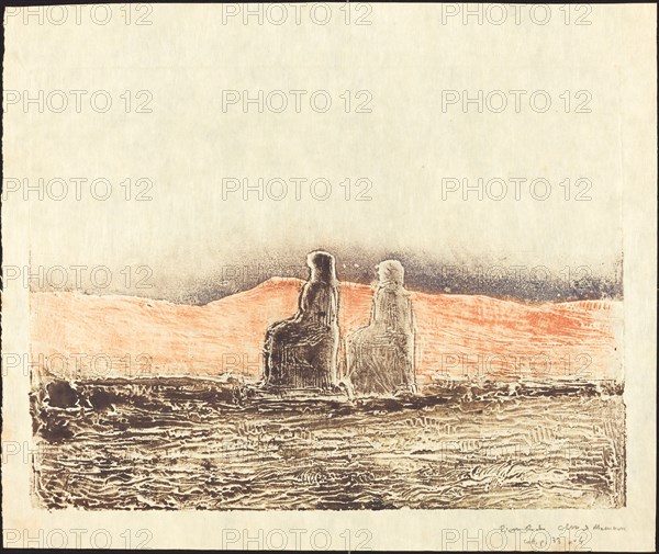 Colosses de Memnon (Thebes), 1911. Creator: Pierre Roche.