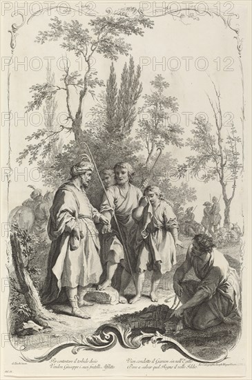 Joseph and His Brothers, c. 1745. Creator: Joseph Wagner.