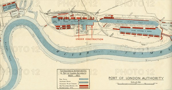 'Port of London Authority - Map', 1937. Creator: Unknown.