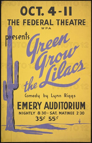 Green Grow the Lilacs, Cincinnati, 1937. Creator: Unknown.