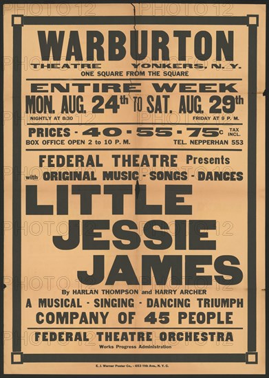 Little Jessie James, Yonker, NY, [193-]. Creator: Unknown.