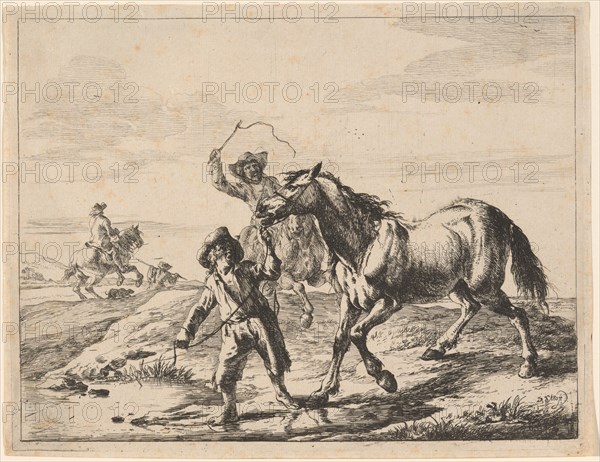 A Boy Taking a Horse to Drink, 1651. Creator: Dirck Stoop.