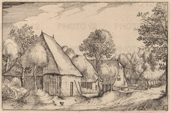 A Farmyard, published 1612. Creator: Claes Jansz Visscher.