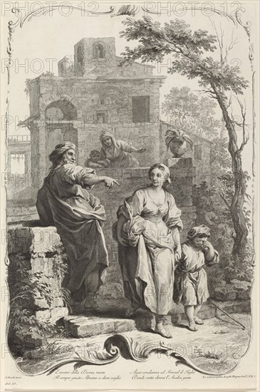 Abraham Dismissing Hagar, c. 1745. Creator: Joseph Wagner.