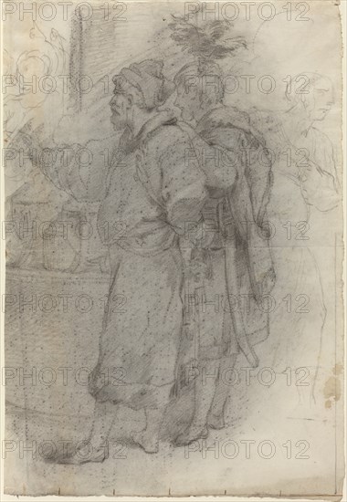 Two Standing Courtiers, c. 1820. Creator: Pietro Fancelli.