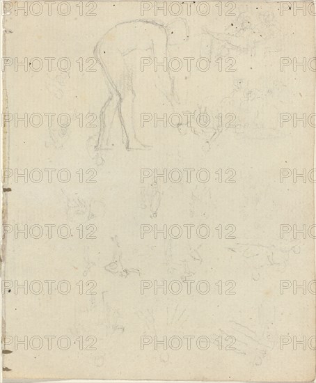 Sheet of Studies [recto and verso]. Creator: John Flaxman.