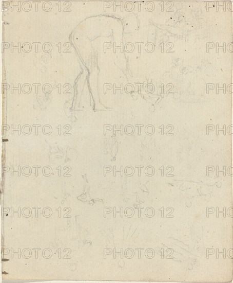 Sheet of Studies [recto and verso]. Creator: John Flaxman.