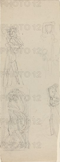 Sheet of Studies [recto and verso]. Creator: John Flaxman.
