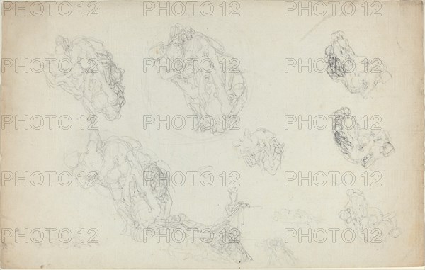 Sheet of Studies [recto and verso]. Creator: John Flaxman.