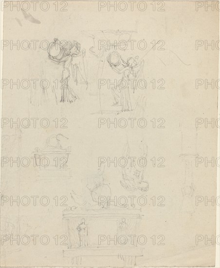 Sheet of Studies [recto and verso]. Creator: John Flaxman.