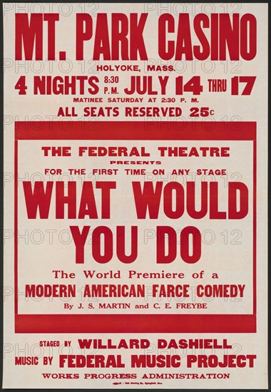 What Would You Do, Holyoke, MASS, [193-]. Creator: Unknown.