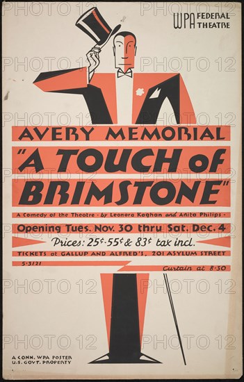 A Touch of Brimstone, Hartford, CT, 1937. Creator: Unknown.