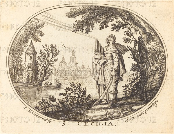 Saint Cecilia in a Landscape. Creator: Balthasar Moncornet.