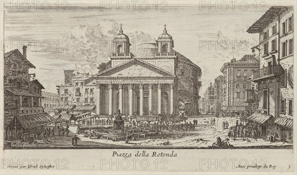 Piazza della Rotonda, 1640-1660. Creator: Israel Silvestre.