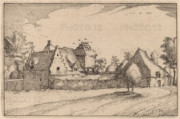 Walled Farm, published 1612. Creator: Claes Jansz Visscher.