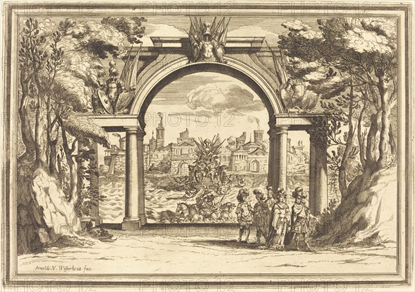 Il Greco in Troia: Plate 1. Creator: Arnold van Westerhout.