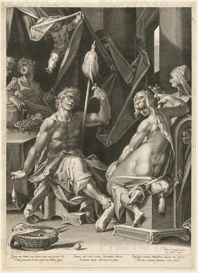 Hercules and Omphale, c. 1600. Creator: Aegidius Sadeler II.