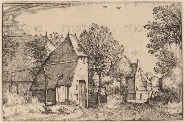 Village Road, published 1612. Creator: Claes Jansz Visscher.
