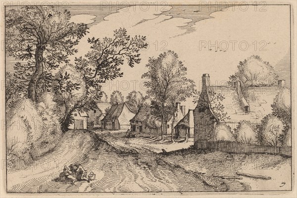 Village Road, published 1612. Creator: Claes Jansz Visscher.