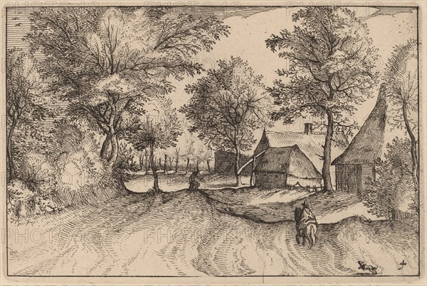 Village Road, published 1612. Creator: Claes Jansz Visscher.