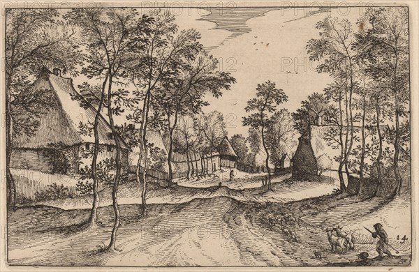 Village Road, published 1612. Creator: Claes Jansz Visscher.