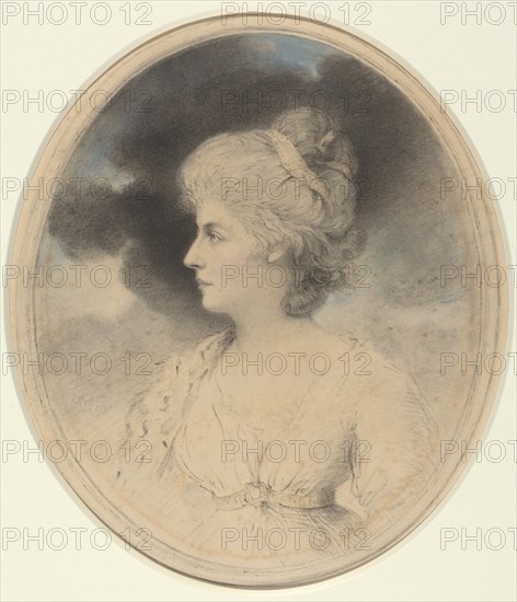 Portrait of a Woman in Profile, 1791. Creator: John Downman.
