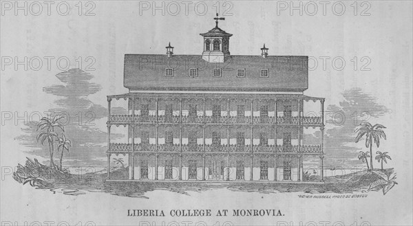 Liberia College at Monrovia., 1863. Creator: Richer Russell.