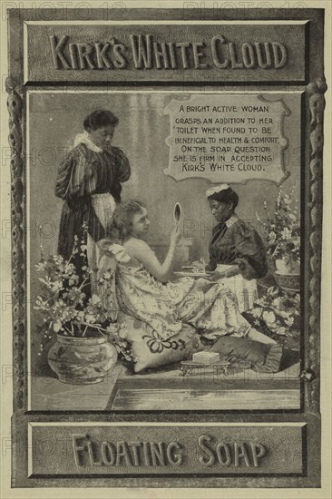 Kirk's White Cloud floating soap, 1898-02. Creator: Unknown.