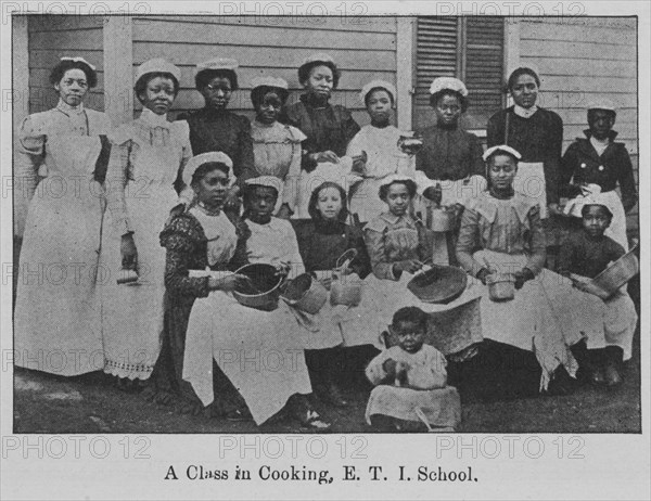 A Class in Cooking, E. T. I. School, 1903. Creator: Unknown.