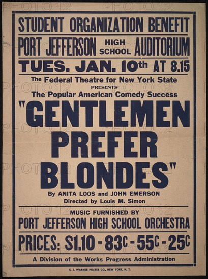 Gentlemen Prefer Blondes, Roslyn, NY, 1938. Creator: Unknown.