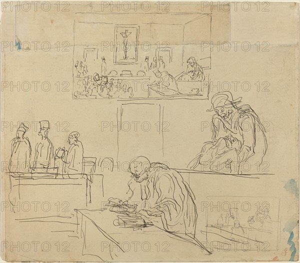 Scene of the Tribunal (The Verdict). Creator: Honore Daumier.