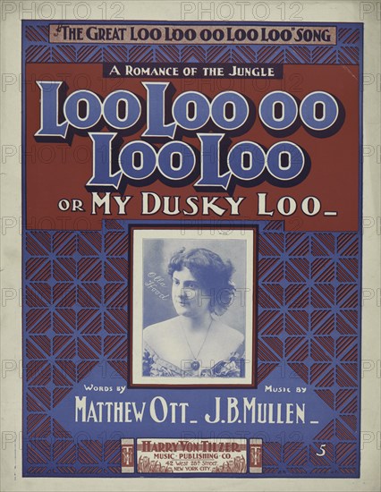 'Loo-loo-oo-loo loo or my dusky Loo', 1901. Creator: Unknown.