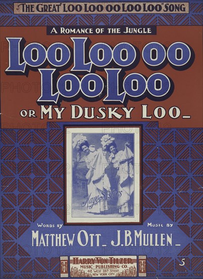 'Loo-loo-oo-loo loo or my dusky Loo', 1901. Creator: Unknown.
