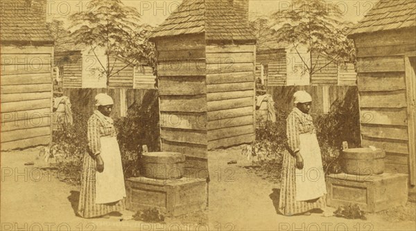 Woman with wash tub, (1868-1900?). Creator: O. Pierre Havens.