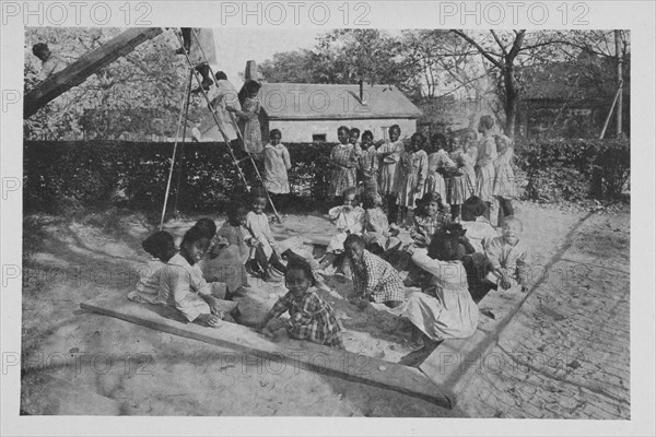 African American girls playing games, 1922. Creator: Unknown.