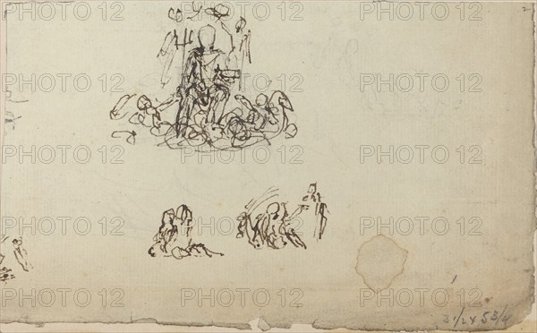 Study of Neptune and Sea Creatures (?). Creator: John Flaxman.