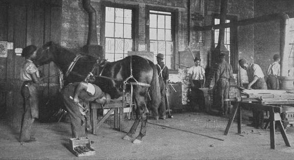 The blacksmith shop, 1904. Creator: Frances Benjamin Johnston.