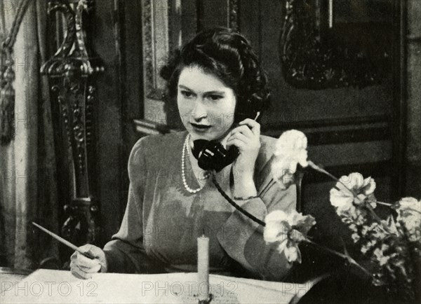 'Answering Birthday Greetings - 1944', 1947. Creator: Unknown.